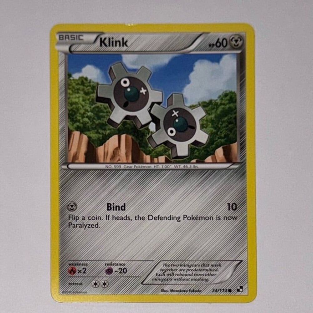 POKEMON CARD: Klink #74/114 (Pokemon Black & White)
